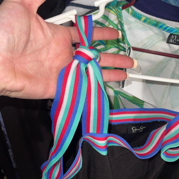 Jessica Simpson Sloane Striped Square Neck Tank Top - Picture 4 of 6